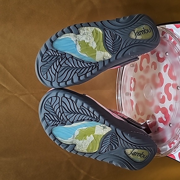 K Jambu Sneaks Pink grey 6.5 Wide fit dual velcro enclosure snug comfortable NWT - Picture 9 of 11